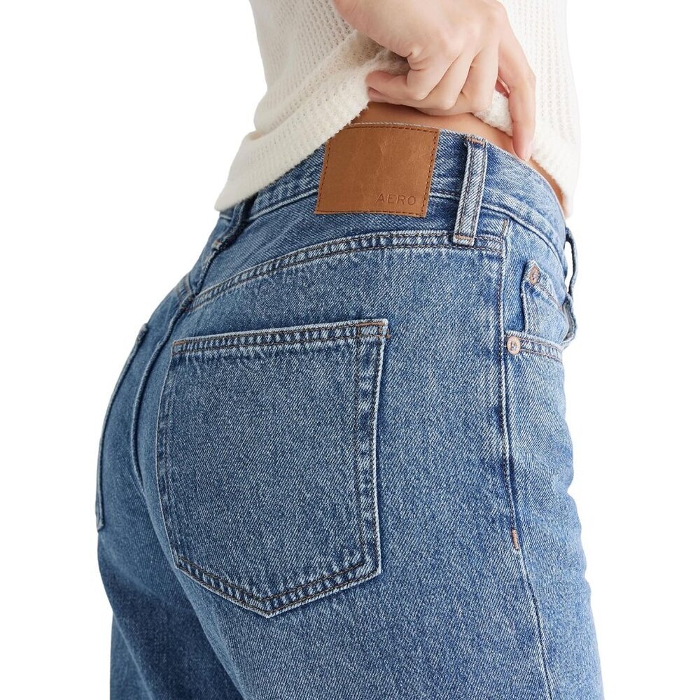 Women's High-Rise Baggy Jeans Cotton Recycled Vintage Style Relaxed Fit - Picture 3 of 5